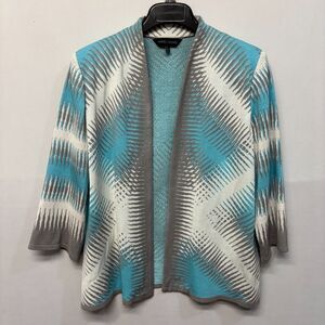 Ming Wang Women Open Front Knit Cardigan Sweater Size Large C050 -14